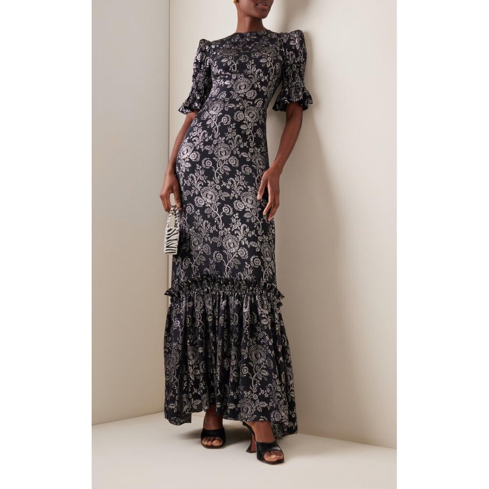 $3245 NWT The Vampire’s Wife ‘The Night Flight’ Gown in Ink Black and Silver - Picture 7 of 13